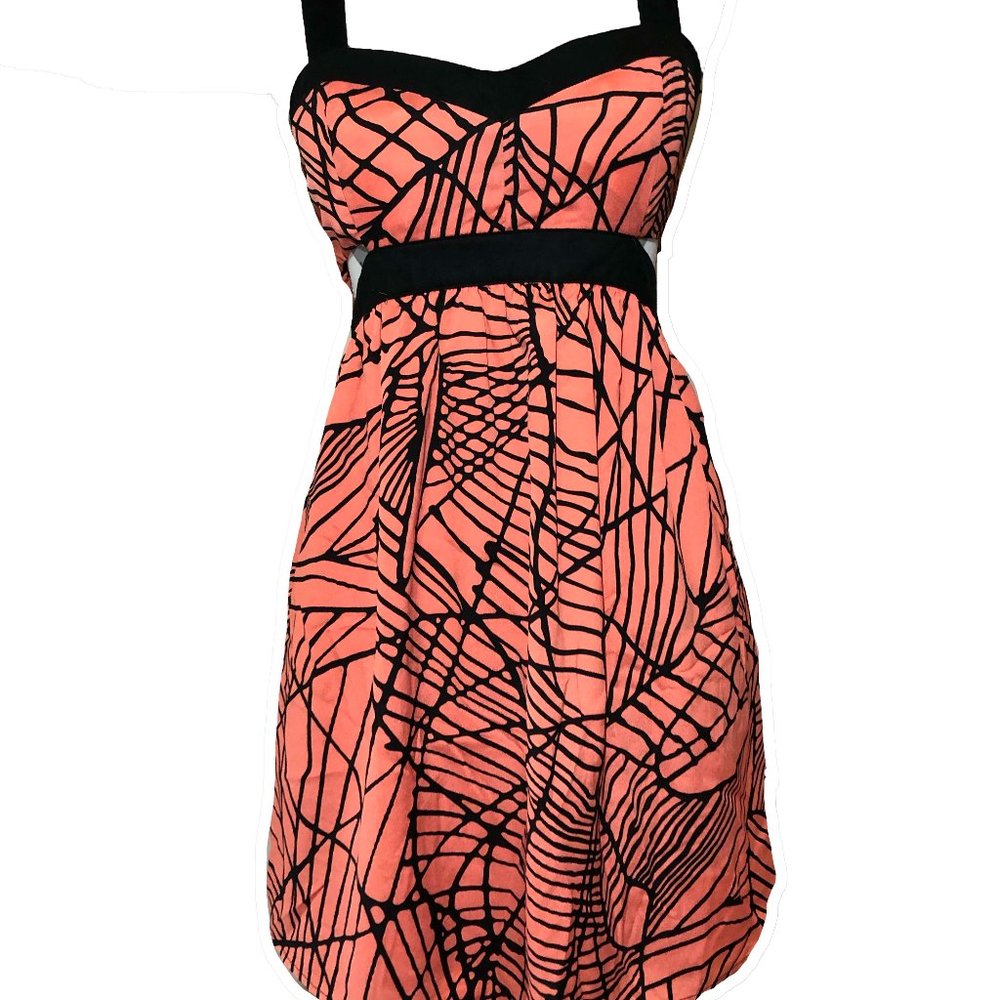 Ark & Co. Cut-Out Pink and Black Dress